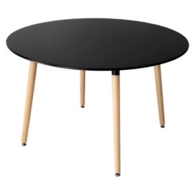 Table ronde 120cm noire MARTHA - Happy Garden