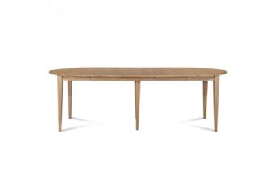 Table ronde 6 pieds fuseau D105 + 3 rallonges bois - VICTORIA