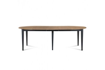 Table ronde 6 pieds fuseau D105 + 3 rallonges bois - VICTORIA