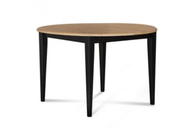 Table ronde 6 pieds fuseau D105 + 3 rallonges bois - VICTORIA