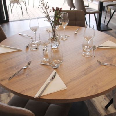 Table ronde bistrot 70cm chene armor - Restootab