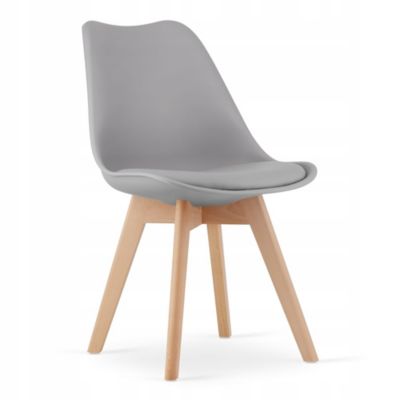 Table ronde blanche VALORA KAMI 80 avec 4 chaises grises RIXK