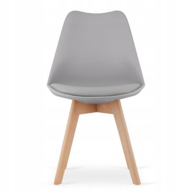 Table ronde blanche VALORA KAMI 80 avec 4 chaises grises RIXK
