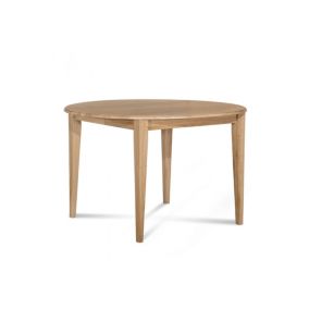 Table ronde bois D115 cm avec 1 allonge et Pieds fuseau - VICTORIA