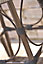 Table ronde de jardin Ushuaïa DCB Garden aluminium textilène lin marron ⌀70 x H.74 cm
