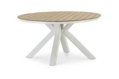 Table ronde imitation bois blanc 140cm - Osaka