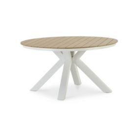 Table ronde imitation bois blanc 140cm - Osaka