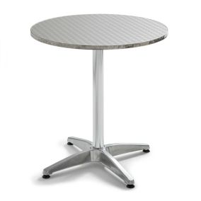 Table ronde inclinable en inox gris  Oviala