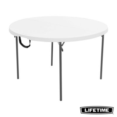 Table Ronde Pliante en deux (122 cm) LIFETIME 280064