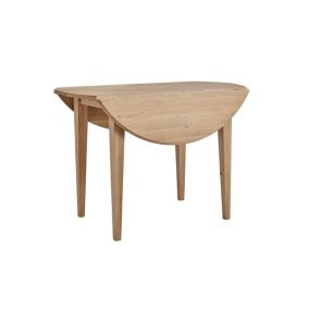 Table ronde à volets en chêne massif  D105 cm - VICTORIA