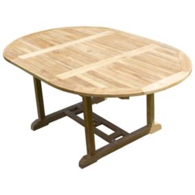 Table SAWAH Ronde/Ovale 120-180x120x75 Teck Premium