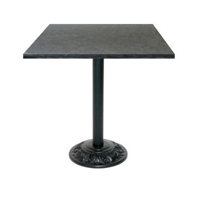 Table style bistrot 70x70cm marquina  - Restootab