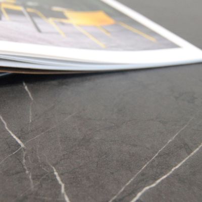 Table style bistrot 70x70cm marquina  - Restootab