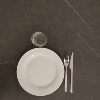 Table style bistrot 70x70cm marquina  - Restootab