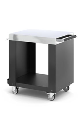 Table support sur roulette pour four à pizza en acier Inoxydable Long ...