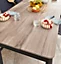 Table Thilia GoodHome aluminium et duraboard® mat noir bois brut L.206 x l.88.7 x H.75cm