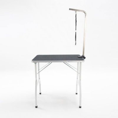 Table toilettage chien/chat pliable - potence, surface caoutchoutée anti-rayures