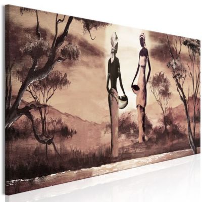 Tableau africain et ethnique Working Women (1 Part) Narrow 120x40 cm
