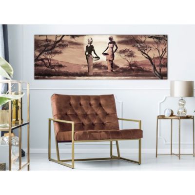 Tableau africain et ethnique Working Women (1 Part) Narrow 120x40 cm