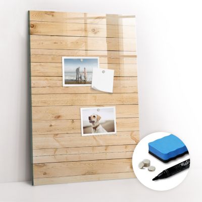 Tableau Aimanté Wallfluent 40x60 cm Tableaux lumineux Marqueur noir En Verre Pour Cuisine