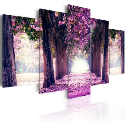 Tableau Avenue violette 100x50 cm