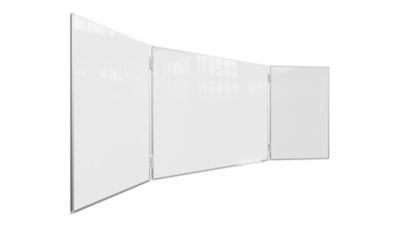 Tableau Blanc Scolaire Type Triptyque avec Cadre en Aluminium 120x90cm//240cm