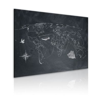Tableau Cartes du monde Voyage autour du monde 60x40 cm
