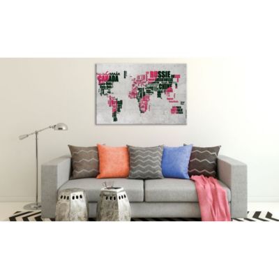 Tableau Cartes du monde World Map: The French Connection (FR) 60x40 cm