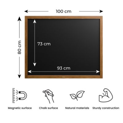 Tableau Noir Magnétique Mensuel Cathedral Products Cadre Anthracite - Planificateur Familial