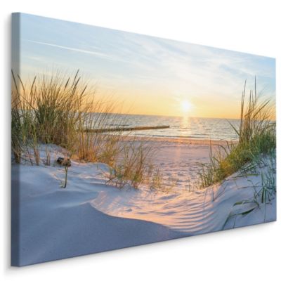 Tableau Déco Coucher De Soleil Mer 3D 90cm x 60cm  - Parfait pour décorer votre salon, chambre ou bureau avec un design unique et