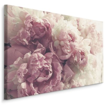 Tableau Déco Fleurs Pivoines Nature 3D 120cm x 80cm  - Parfait pour décorer votre salon, chambre ou bureau avec un design unique e