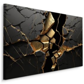 Tableau Déco Marbre Abstraction 3D 120cm x 80cm  - Parfait pour décorer votre salon, chambre ou bureau avec un design unique et él