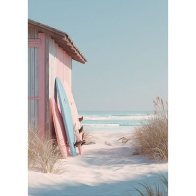 Tableau décoratif cabine de plage 55 x 75 cm, Dada Art
