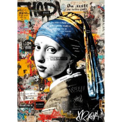 Tableau décoratif jeune fille pop art 55 x 75 cm, Dada Art