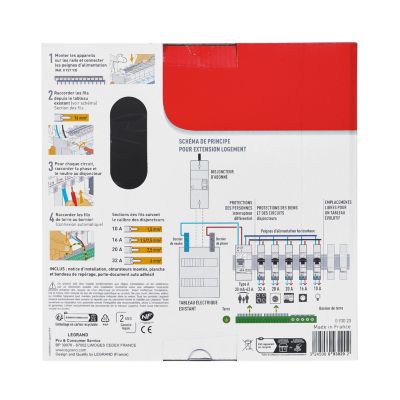 Tableau électrique à équiper 1 rangée - 13 modules Legrand