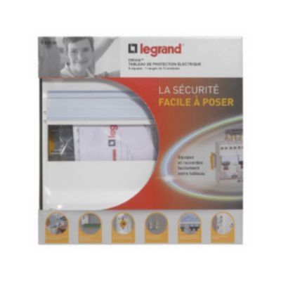 Tableau électrique à équiper 1 rangée - 13 modules Legrand