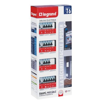 Tableau électrique pré-équipé et pré-câblé 4 rangées Legrand - 52 modules (20 inclus)