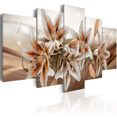 Tableau Fleurs Brown Graces 100x50 cm