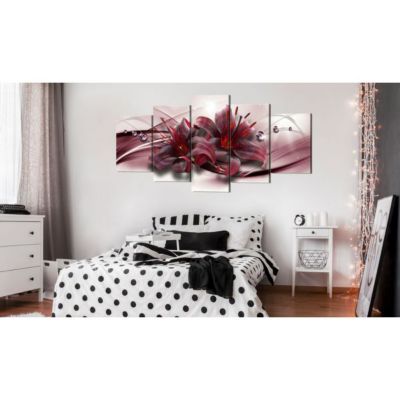 Tableau Fleurs Pink Lily 100x50 cm