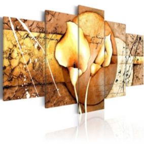 Tableau Fleurs The Secret of Calla Lily - Gold 100x50 cm