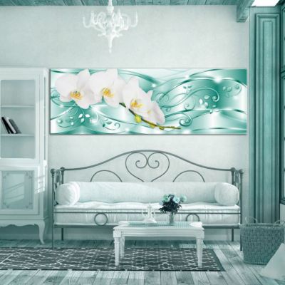 Tableau Flowering (1 Part) Narrow Green 135x45 cm