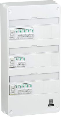 Tableau électrique 3 rangées 19 modules T3/ T5 Schneider