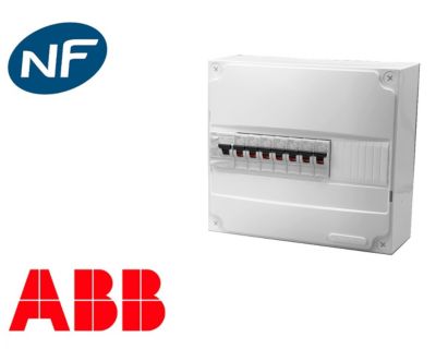 Tableau électrique pré équipé saillie 1 rangée à vis ABB