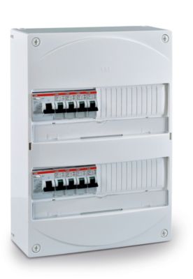 Tableau électrique équipé et pré-câblé 2 rangées 26 modules Blanc - ABB