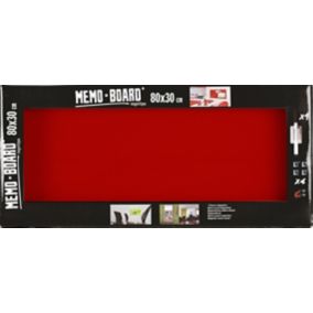 Tableau mémo board rouge 30 x 80 cm
