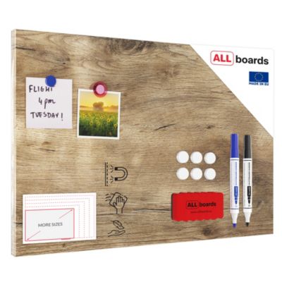 Tableau magnétique mural, Tulup - 60x40 cm - Abstraction en profondeur, 5 aimants, une éponge, un marqueur blanc | Leroy Merlin
