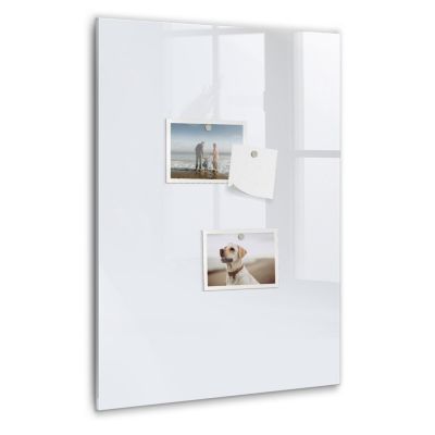 Tableau blanc magnétique en verre - Tableau mural effaçable 60 x 40 cm avec 1x stylo feutre 5x aimant et kit de Blanc Pure bla MEMO - Maison