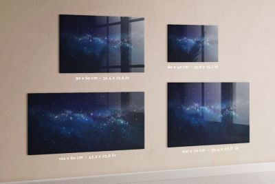 Tableau Magnétique Wallfluent 90x60 cm Étoiles du ciel sombre Marqueur blanc Mémos & Organisation
