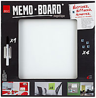 Tableau mémo board blanc L.50 x l.50 cm