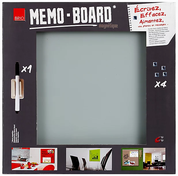Tableau mémo board gris L.50 x l.50 cm